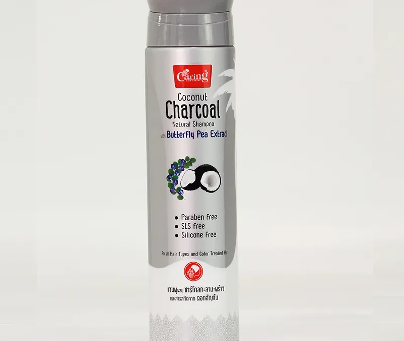 Caring Coconut Charcoal Natural Shampoo with Butterfly Pea Extract