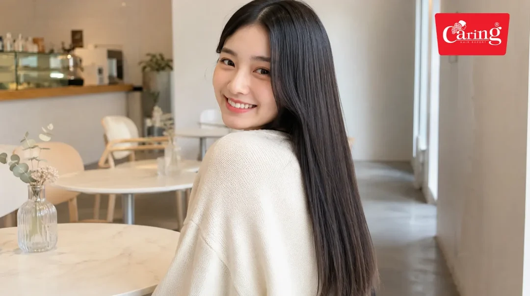 ครีมยืดผม Caring เอลิแกนซ์ ตรงสวยเป็นธรรมชาติ ไม่กลับลอนง่าย